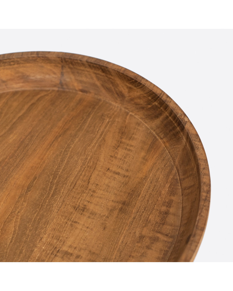 IJEN bowl in recycled teak wood Ø 31 cm x 2,5 cm high in natural colour