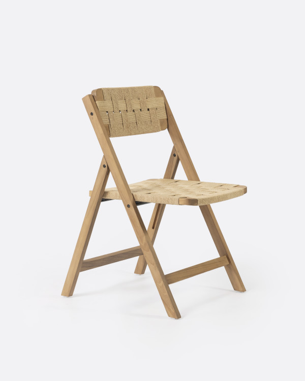 CORA folding chair in teak...