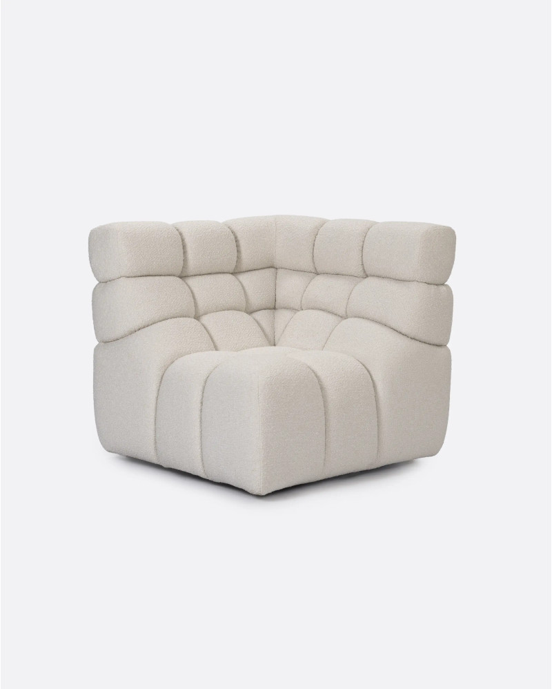 Sofá modular CHOPIN rinconero de olefina reciclada 93 x 93 x 78 cm en color blanco