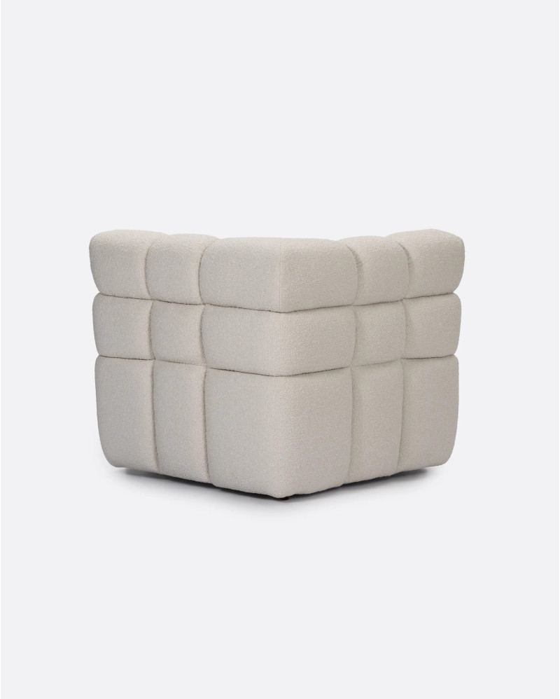 Sofá modular CHOPIN rinconero de olefina reciclada 93 x 93 x 78 cm en color blanco