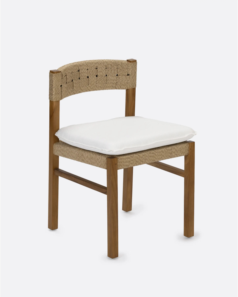 Coussin d'extérieur CORA 48 x 44 x 5 cm en couleur blanche