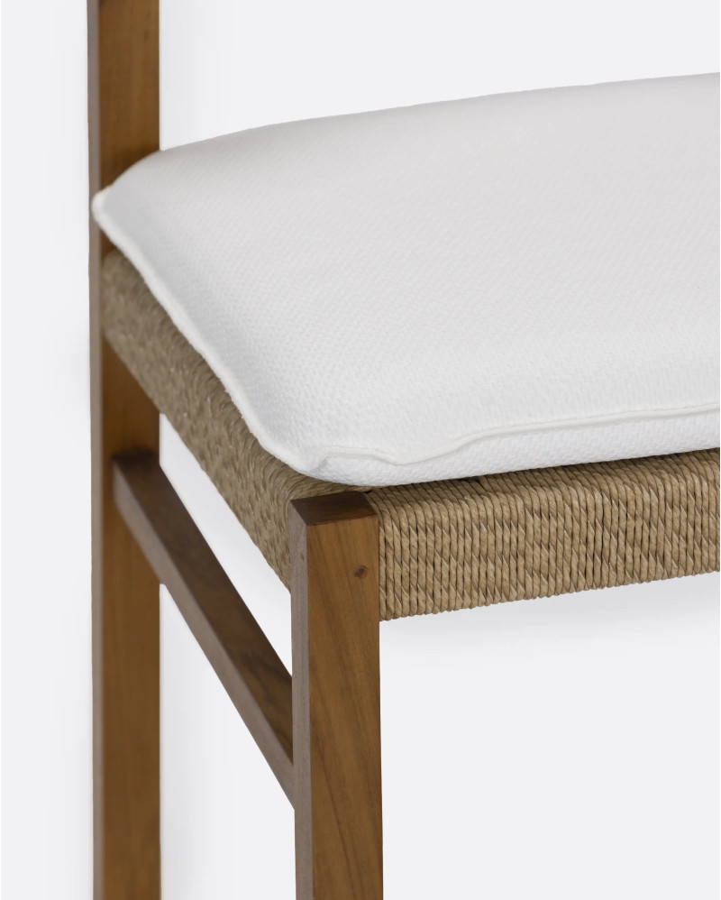 Coussin d'extérieur CORA 48 x 44 x 5 cm en couleur blanche