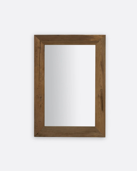 Espejo EROSI de madera de teca reciclada 70 x 4 x 100 cm