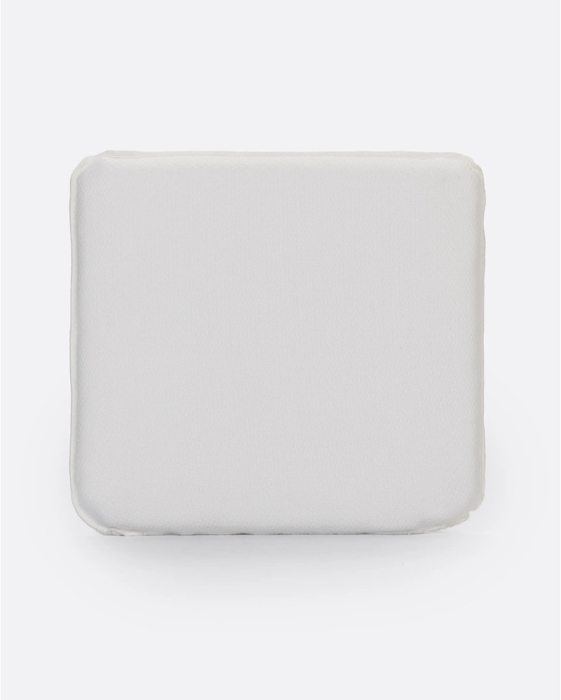 Coussin d'extérieur CORA 48 x 44 x 5 cm en couleur blanche