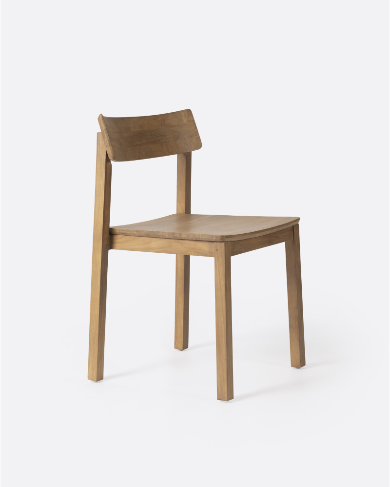 Silla RAWI WA de madera de teca 50 x 47 x 78 cm en color natural