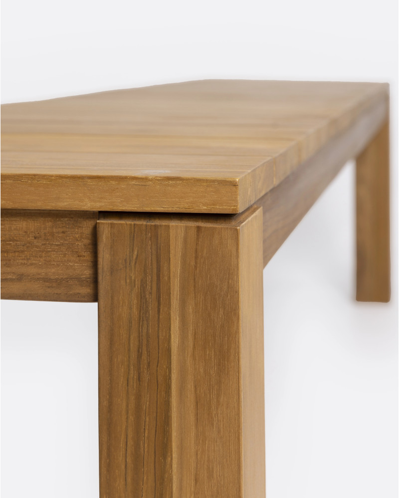 Table à manger d'extérieur GENESIS en bois de teck 200 x 90 x 76 cm
