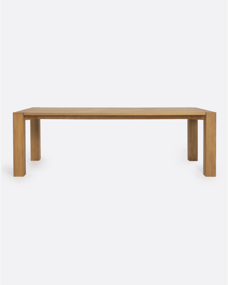 Table à manger SERAI en bois de teck recyclé 250 x 100 x 75 cm en couleur naturelle
