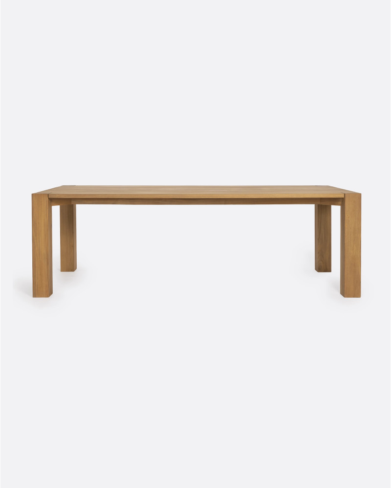 Table à manger SERAI en bois de teck recyclé 200 x 100 x 75 cm en couleur naturelle