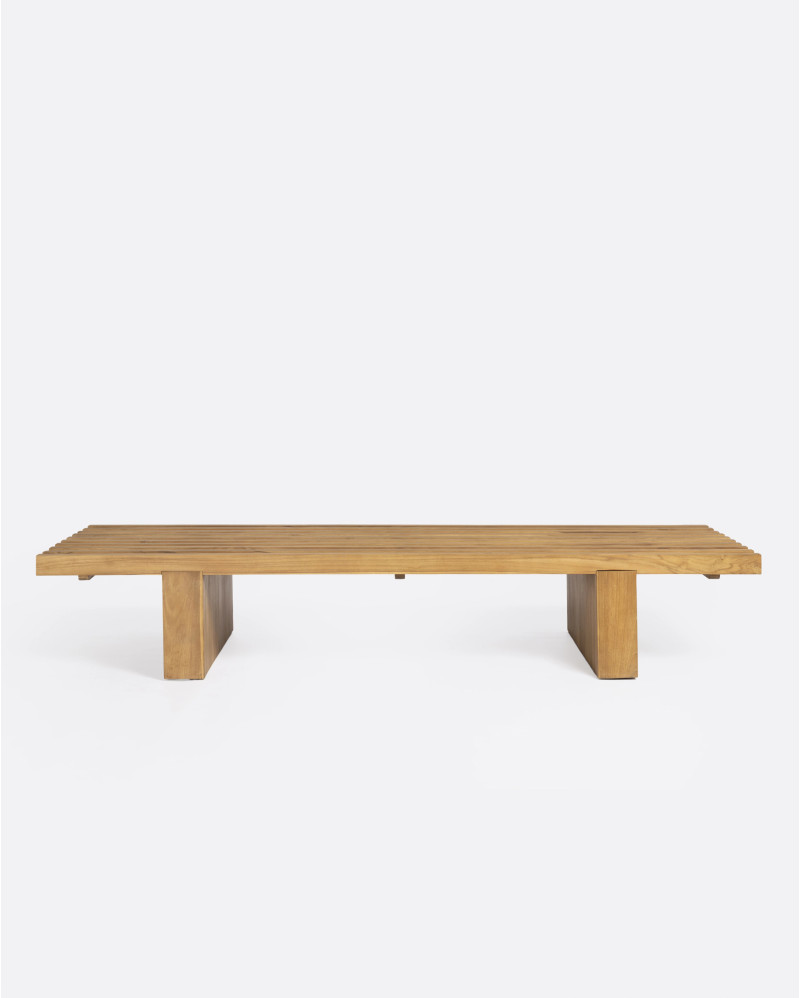 SURAT coffee table in recycled teak wood 180 x 60 x 32 cm in natural colour