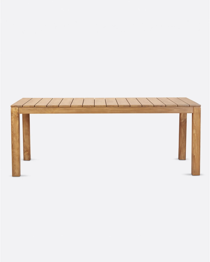 Mesa de comedor de exterior GENESIS de madera de teca 200 x 90 x 76 cm