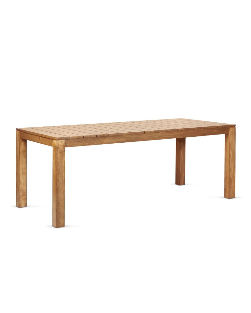 Mesa de comedor de exterior GENESIS de madera de teca 200 x 90 x 76 cm