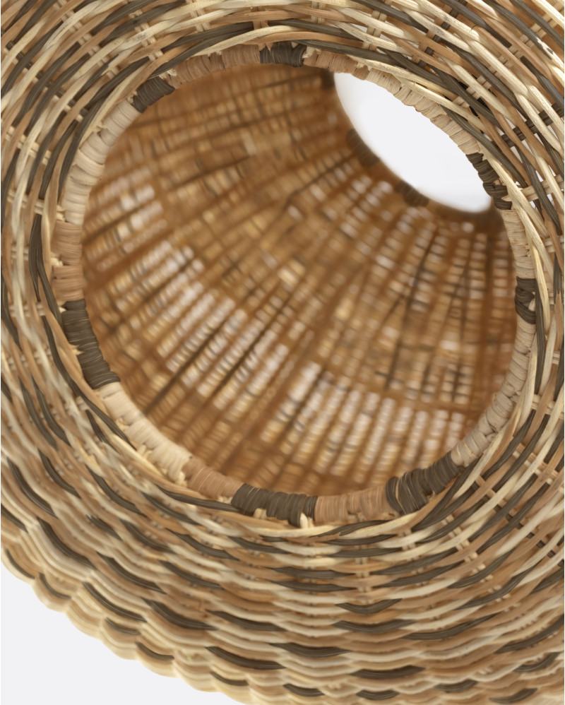 YOBI ceiling lamp in rattan and iron Ø 48 x 42 cm high in natural colour