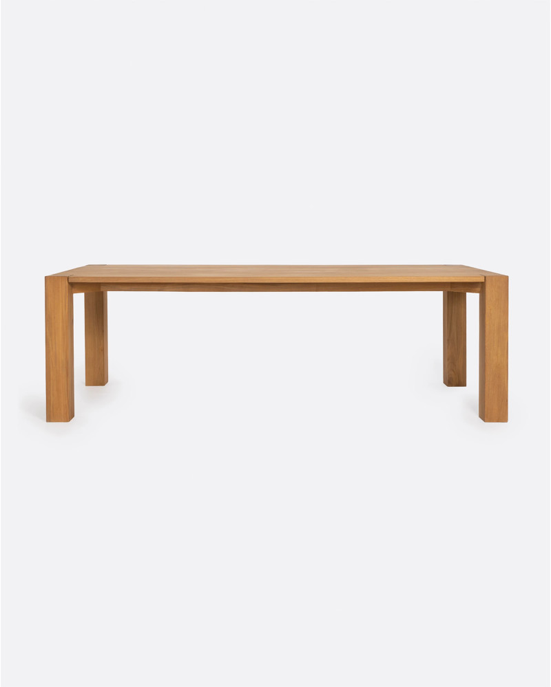 Mesa de comedor SERAI de madera de teca reciclada 250 x 100 x 75 cm en color natural