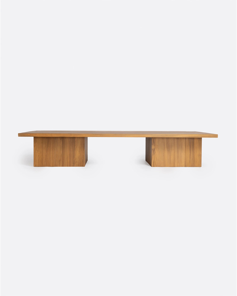 Table basse BALARI en bois de teck recyclé 170 x 70 x 30 cm en couleur naturelle