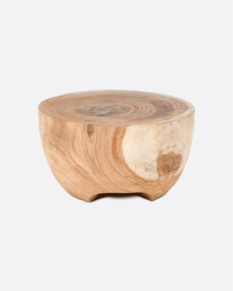 BOLA side table in suar wood Ø 58 cm x 33 cm high