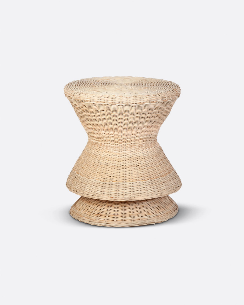Mesa auxiliar DIAVOLO de ratán Ø 45 cm x 48 cm de altura