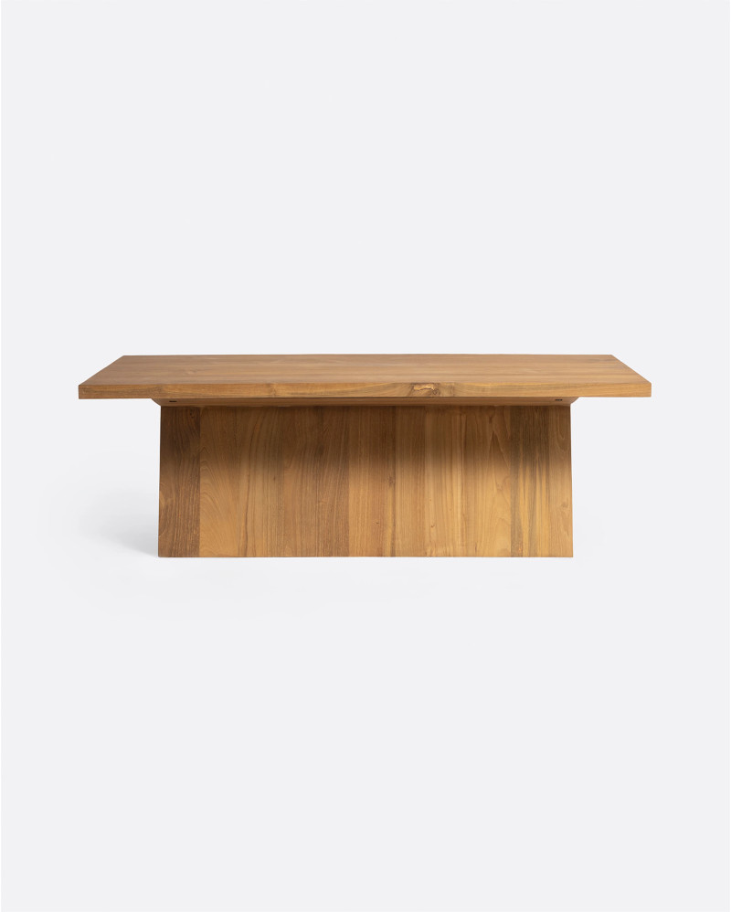 Table basse BATU en bois de teck recyclé 120 x 60 x 40 cm en couleur naturelle