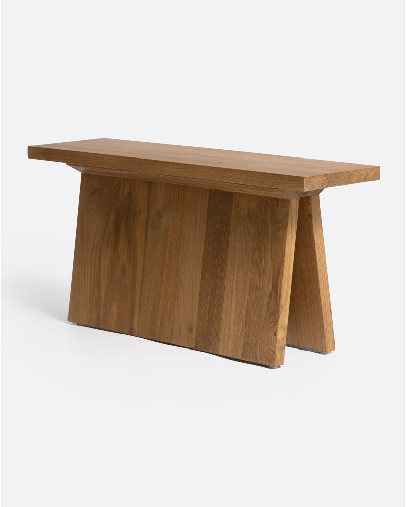 BATU side table in recycled teak wood 85 x 24 x 38 cm in natural colour