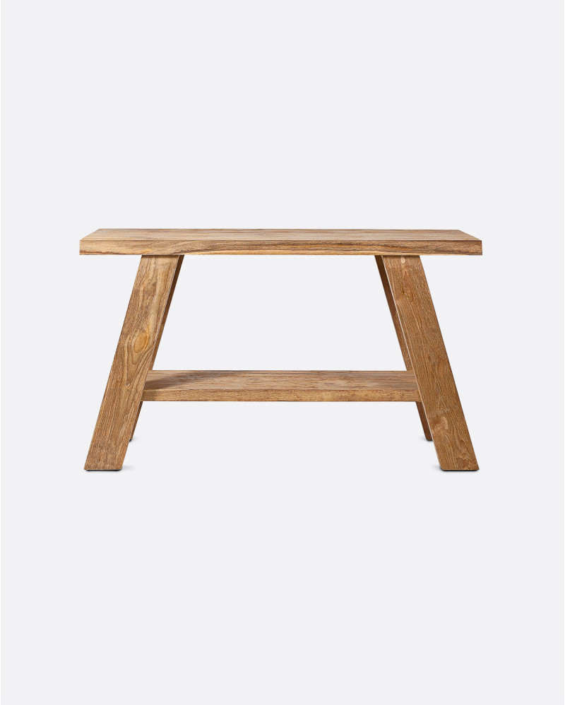 LOGRAM console in recycled teak wood 130 x 47 x 75 cm