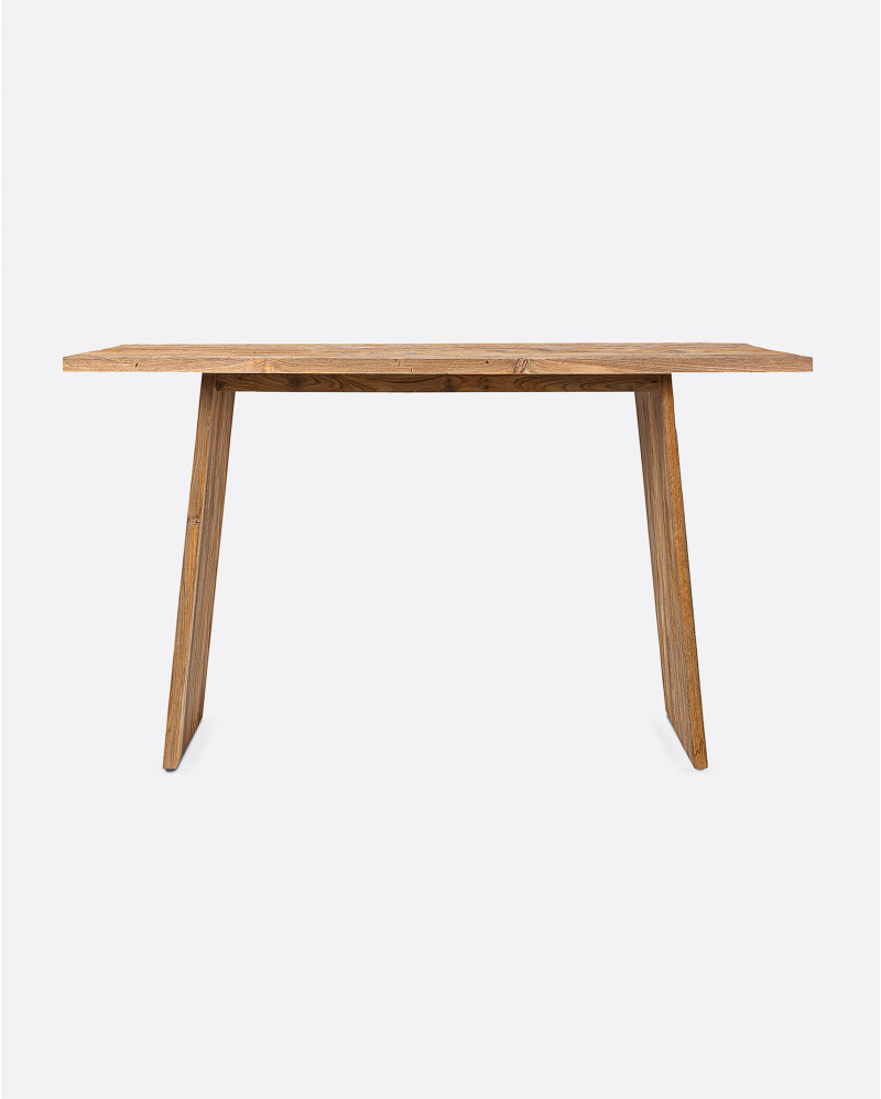 EROSI high table in recycled teak wood 180 x 80 x 105 cm in natural colour