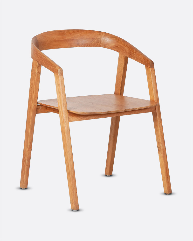 Silla ARC de madera de teca 56 x 57 x 76 cm en color natural