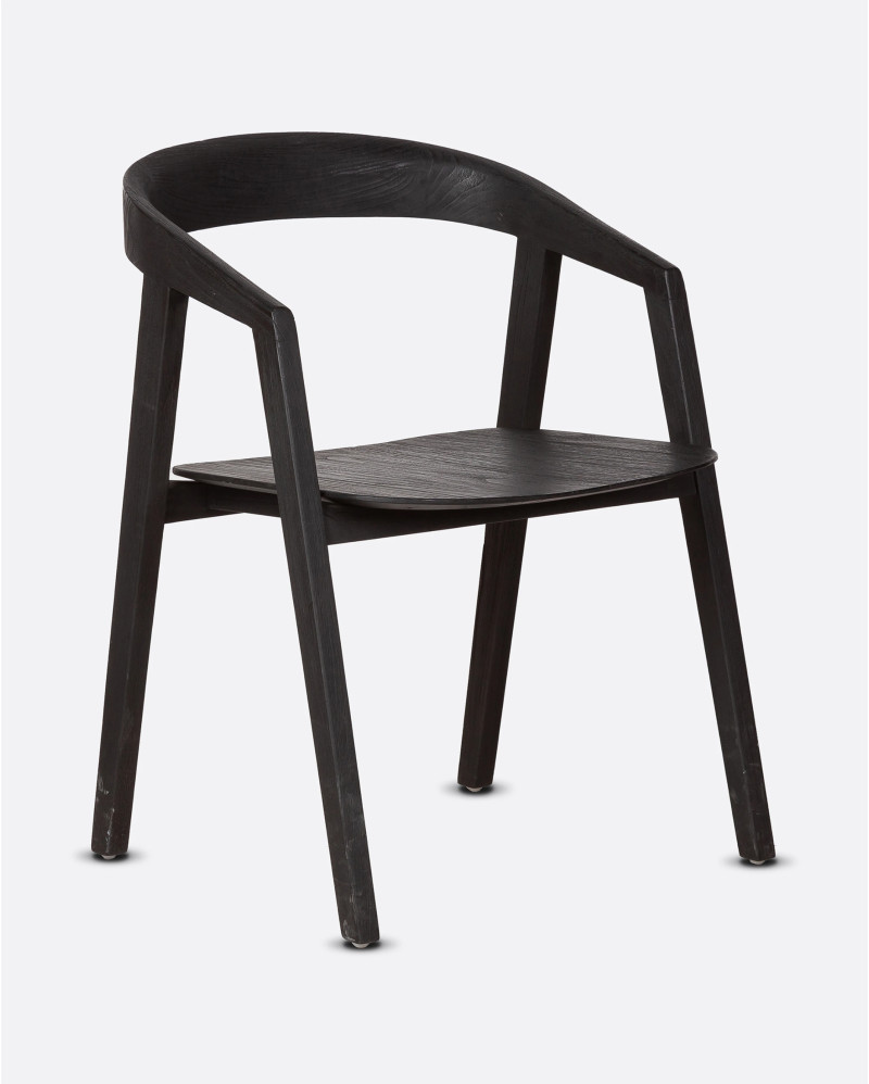 ARC chair in teak wood 56 x 57 x 76 cm in black colour