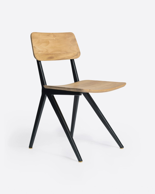 Chaise LIKU en bois de teck...