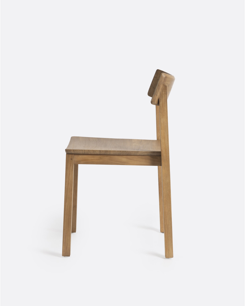 RAWI WA chair in teak wood 50 x 47 x 78 cm in natural colour