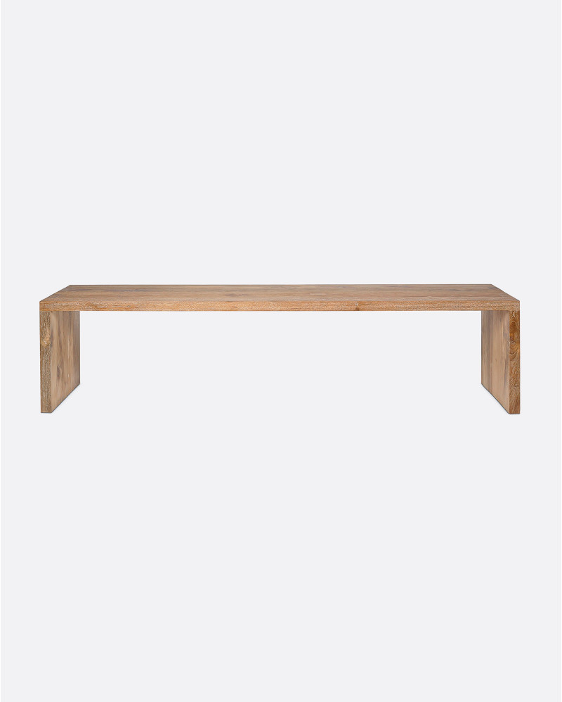 GENESIS bench in recycled teak wood 180 x 40 x 45 cm