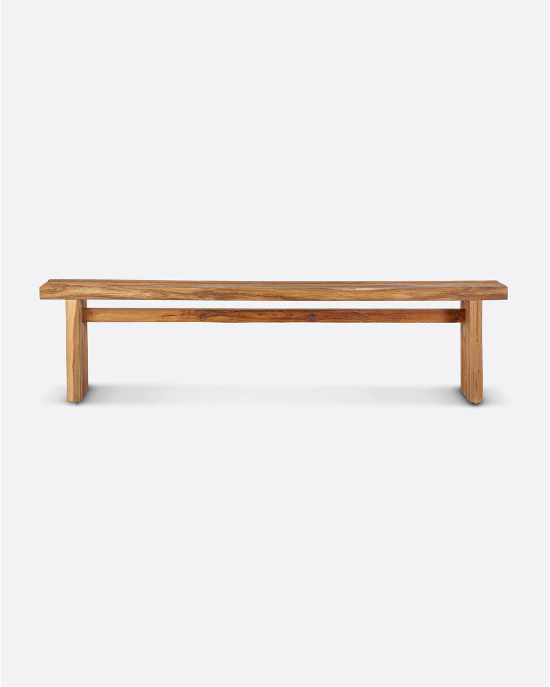 Banc RAIL en bois de teck recyclé 180 x 25 x 44 cm