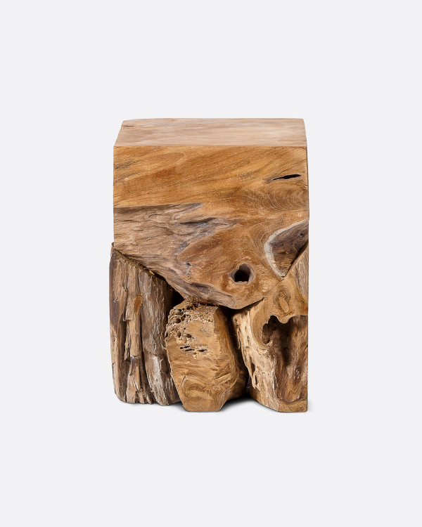 TOOR stool in teak root 30...