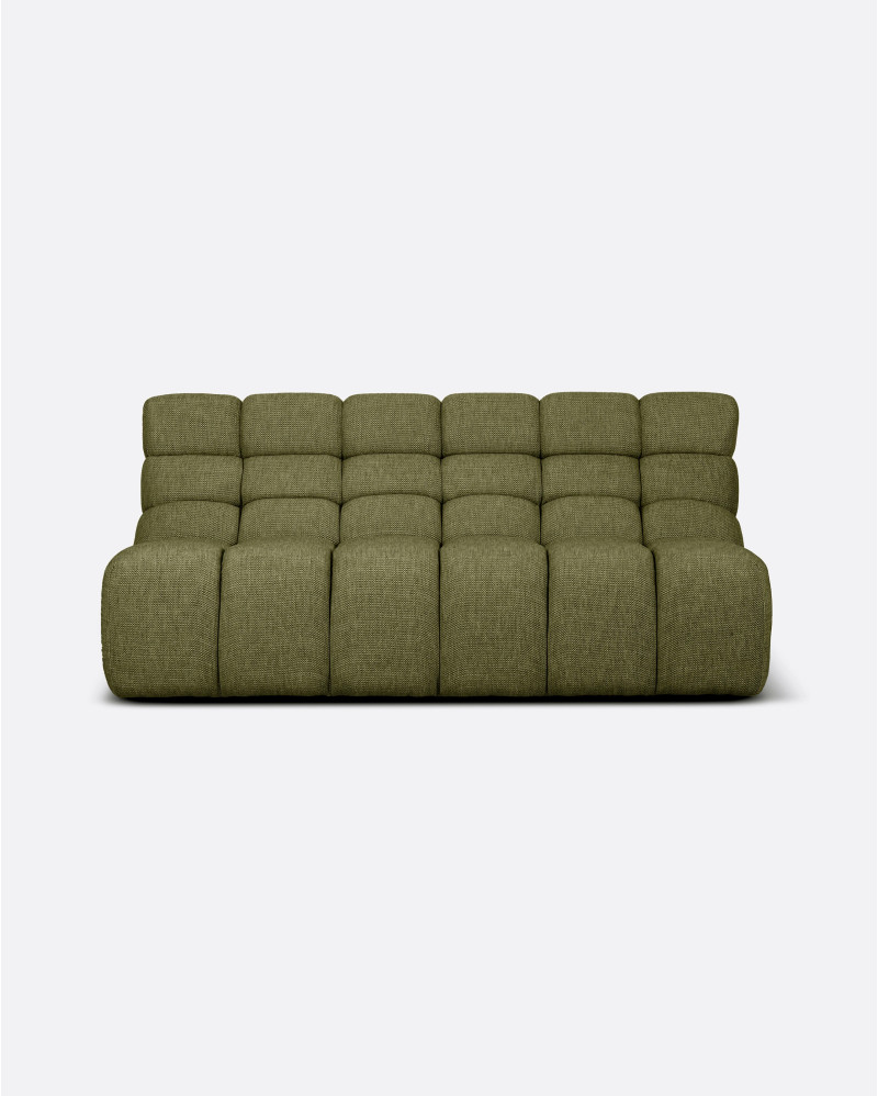 Sofá modular CHOPIN 2/3 plazas de olefina reciclada 190 x 93 x 78 cm en color musgo