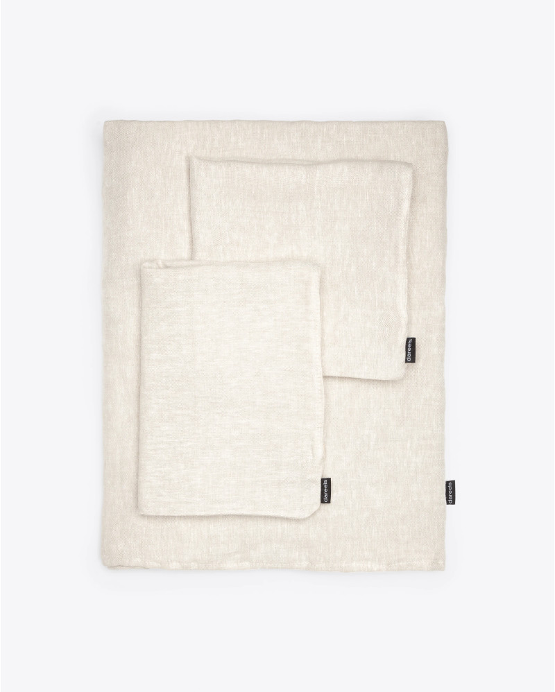 STROZZI chaise longue cover in linen 100 x 190 x 65 cm in cross colour