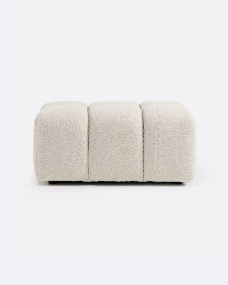 CHOPIN pouffe in recycled olefin 89 x 69 x 42 cm in white colour
