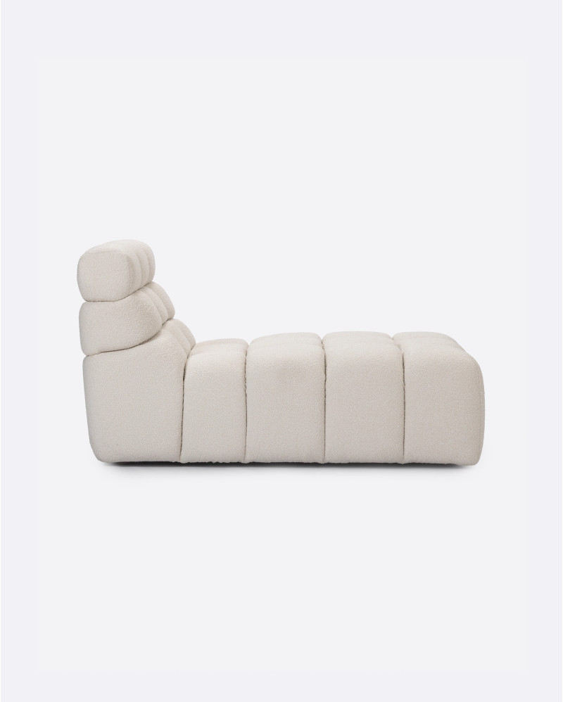 Chaise longue CHOPIN de olefina reciclada 93 x 145 x 78 cm en color blanco