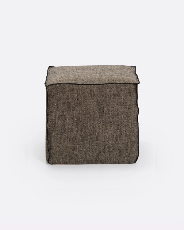 MANDYA pouffe in linen and...