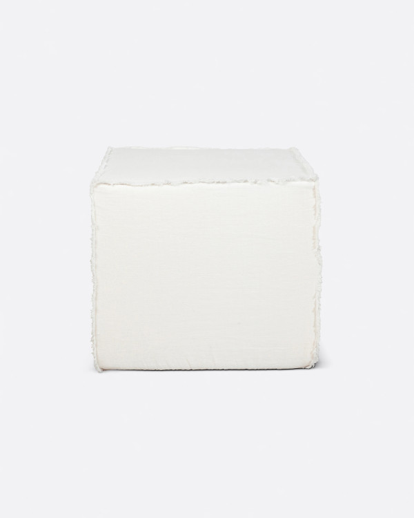 MUNNAR pouffe with linen...