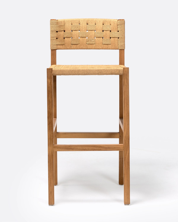 CORA high stool in teak...