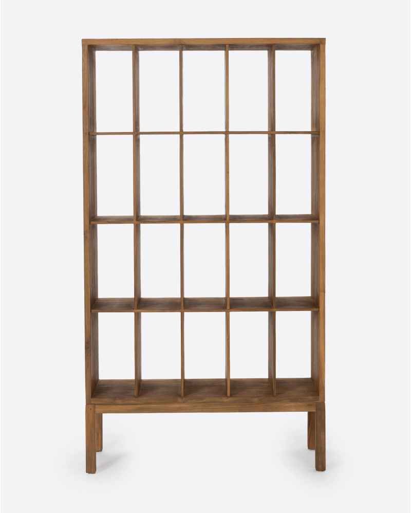 EROSI bookcase in recycled teak wood 100 x 37 x 180 cm in natural colour