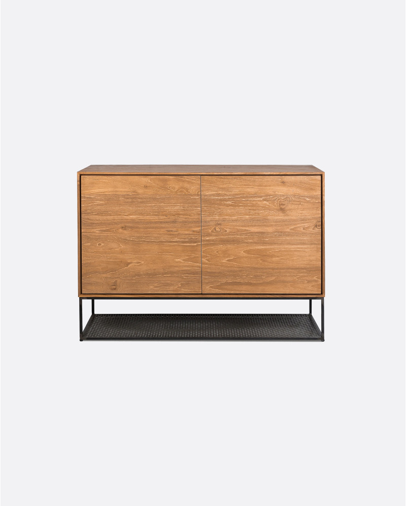 Aparador ONETWO de madera de teca reciclada y hierro 110 x 40 x 78 cm