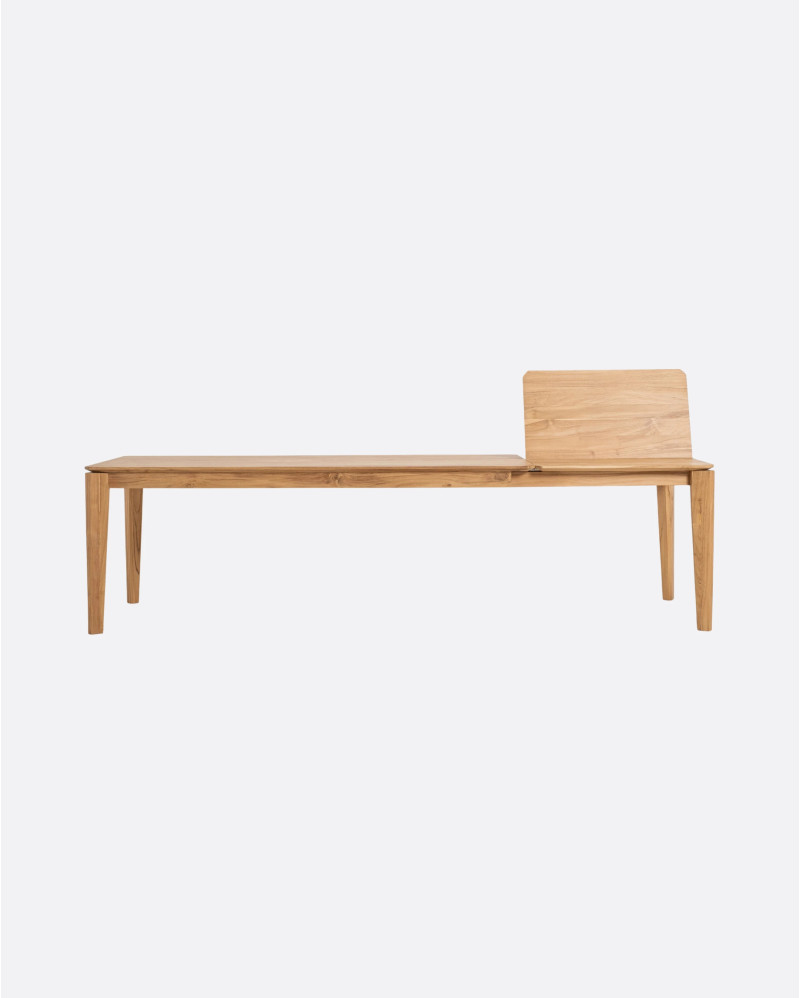 Table de salle à manger extensible DAOEN en bois de teck 200/300 x 90 x 75 cm