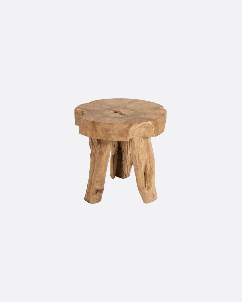 ERUPTA side table in teak root 60 x 60 x 60 cm