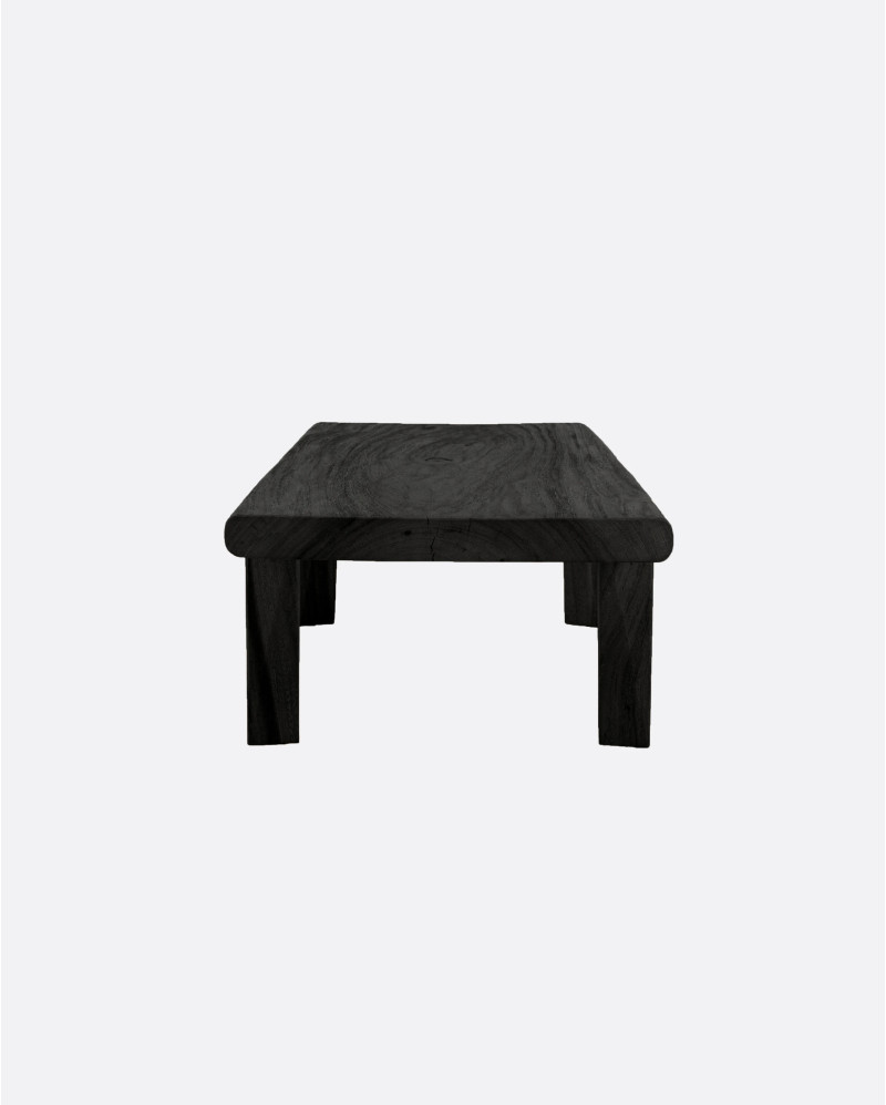 Table basse RIVIA en bois de suar 170 x 55 x 33 cm de hauteur en noir