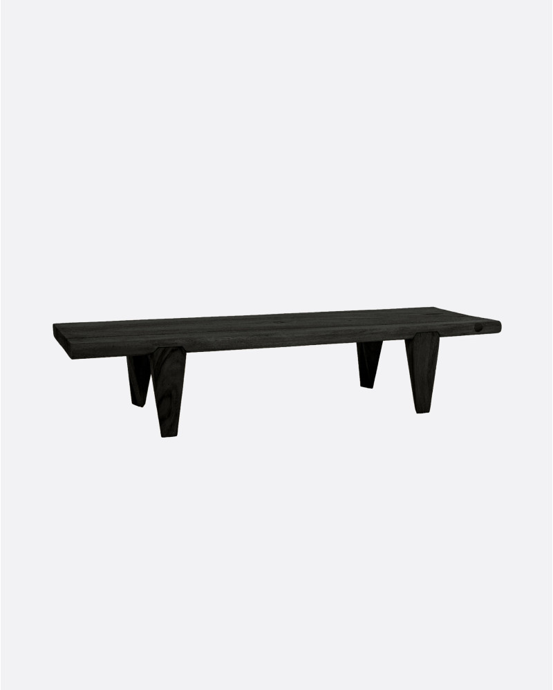 Mesa de centro RIVIA de madera de suar 170 x 55 x 35 cm de altura en color negro