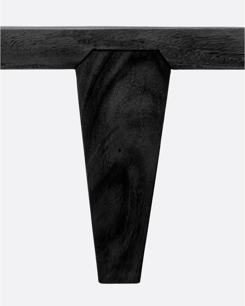 Table basse RIVIA en bois de suar 170 x 55 x 33 cm de hauteur en noir