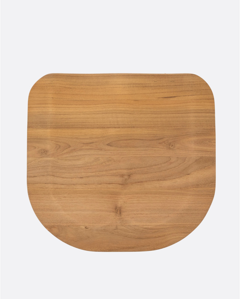 SEMUT high stool in recycled wood and iron 38 x 38 x 79 cm