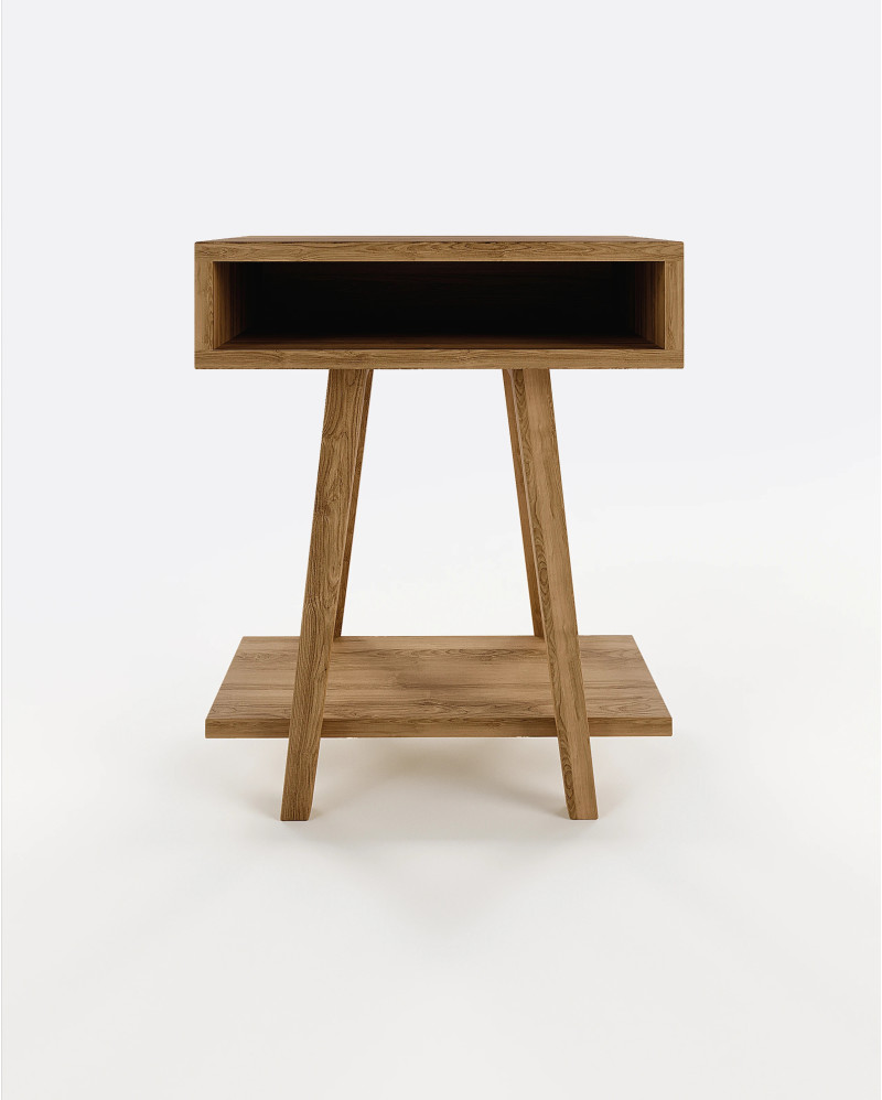 LIAN  bedside table in recycled teak wood 50 x 35 x 60 cm cm