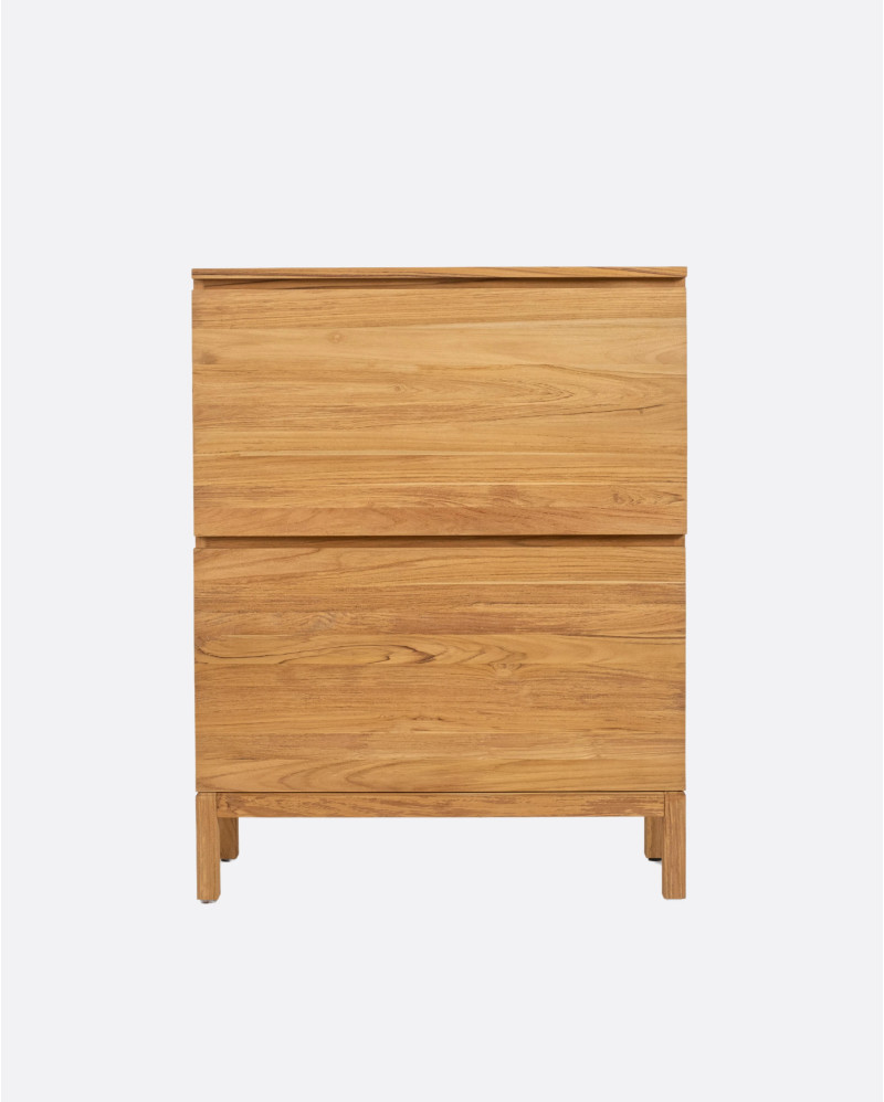 EROSI shoe cabinet in teak wood 90 x 35 x 116 cm