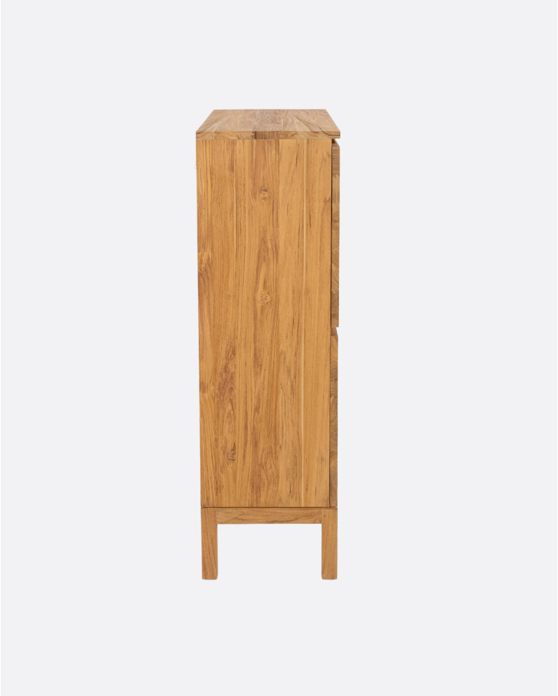 EROSI shoe cabinet in teak wood 90 x 35 x 116 cm