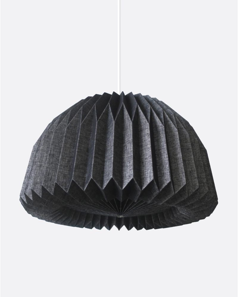 Lampe de plafond MOHANA en tissu noir 44 x 44 x 30 cm